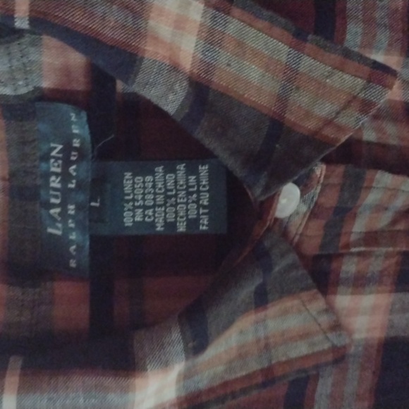 Ralph Lauren Sleeveless Symmetrically Aligned Plaid Button-down Top - Large - Picture 3 of 4